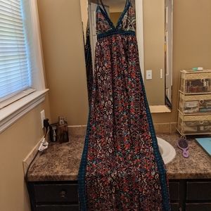Bohemian flowy maxi dress